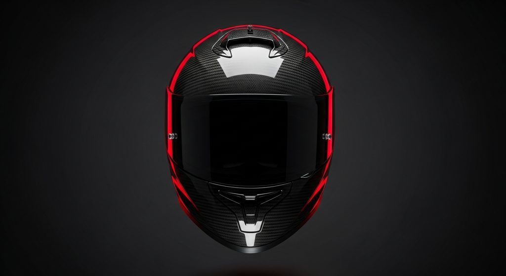 Casco de moto integral de hombre en fibra de carbono con visera cerrada, homologado ECE 22.06 en outlet