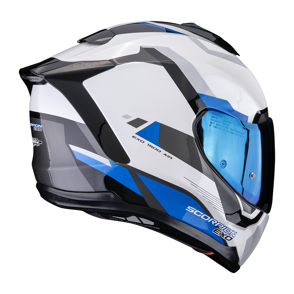 Casco Scorpion Exo-1500 Air Arena Blanco-Azul - imagen 2