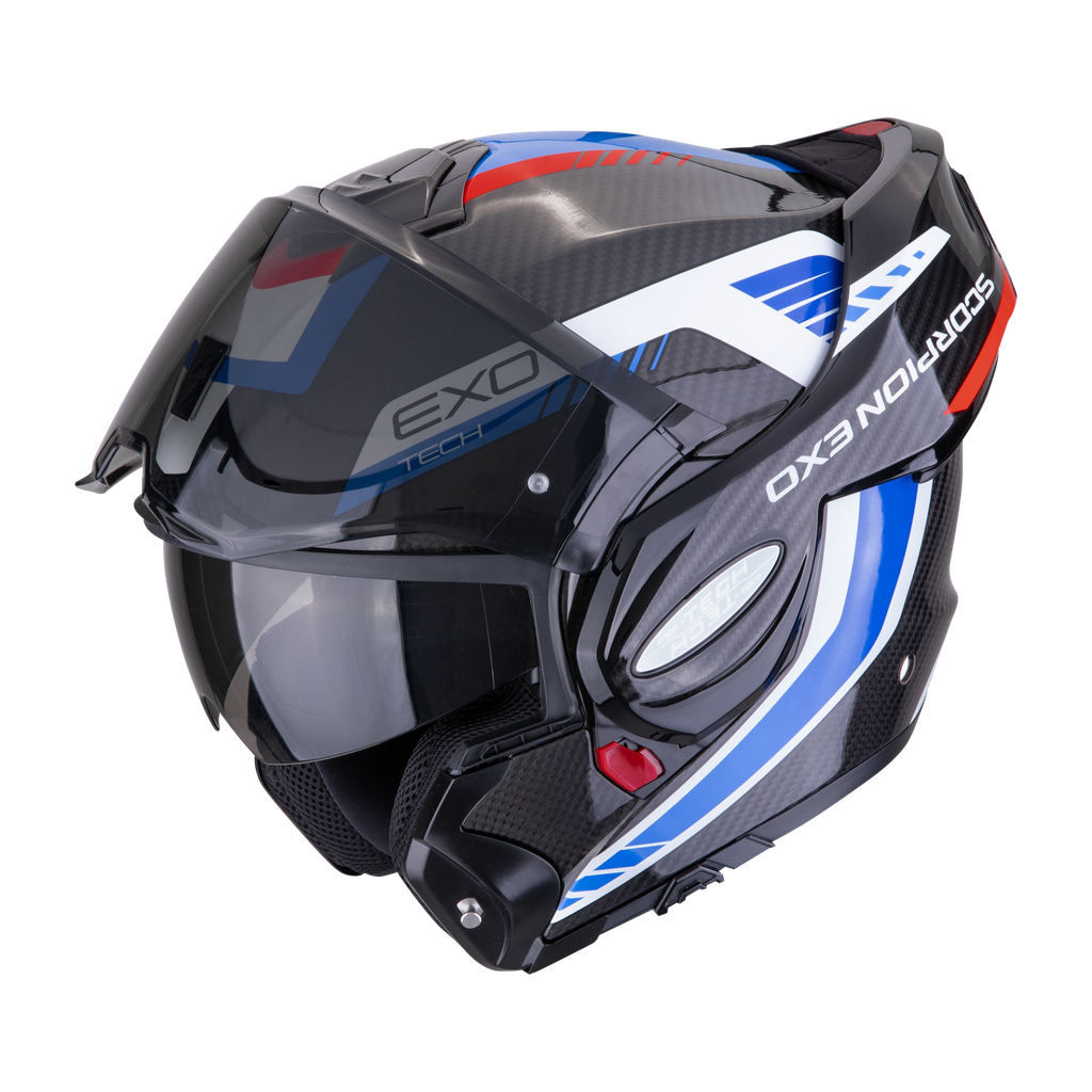Scorpion Exo-Tech Evo Carbon Cosy Black-Blue-Red - imagen 2