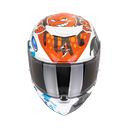 Casco Scorpion Exo-Jnr Air The4Elements Blanco-Azul-Naranja - imagen 1