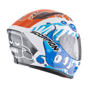 Casco Scorpion Exo-Jnr Air The4Elements Blanco-Azul-Naranja - imagen 2