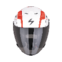 Casco Scorpion Exo-Z1 Vue Blanco-Rojo-Negro Mate - imagen 1