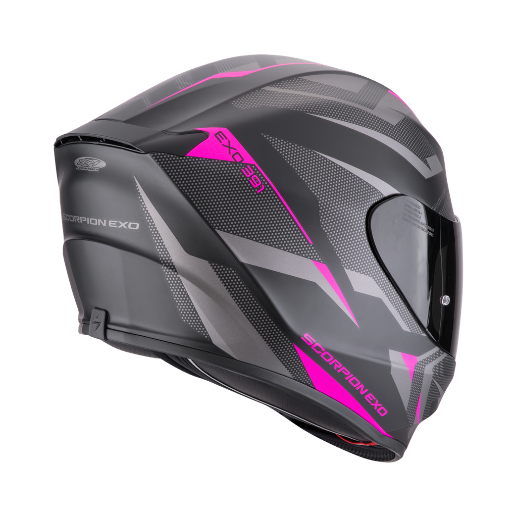 Casco Scorpion Exo-391 Aaxo Negro-Rosa Mate - imagen 2