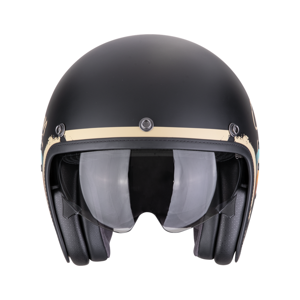 Casco Scorpion Belfast Evo Adonis Negro Mate-Beige - imagen 1