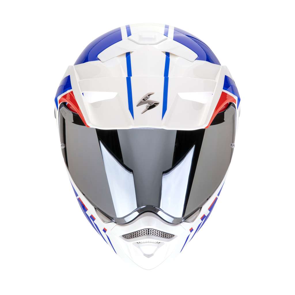 Casco Scorpion Adx-2 Lewis Blanco-Azul-Rojo - imagen 1