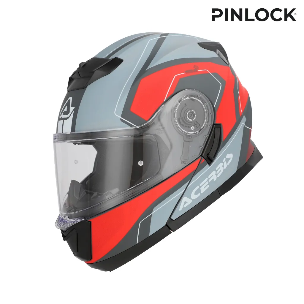 Casco Acerbis SEREL 2206 Gris Rojo - imagen 3