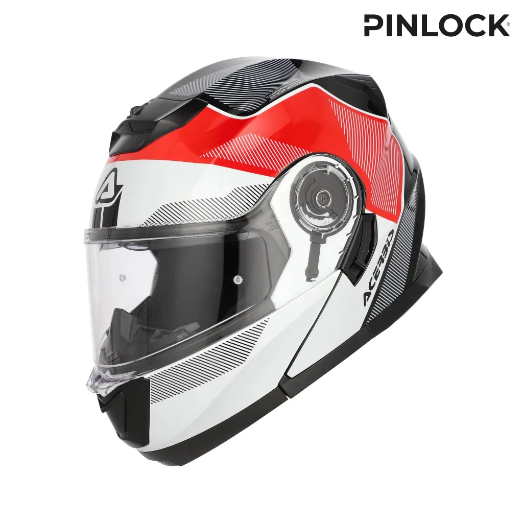 Casco Acerbis Serel 2206 Blanco Rojo - imagen 2