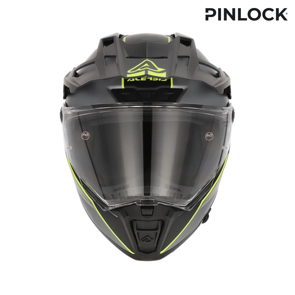 Casco Acerbis Attack Gris Amarillo - imagen 2