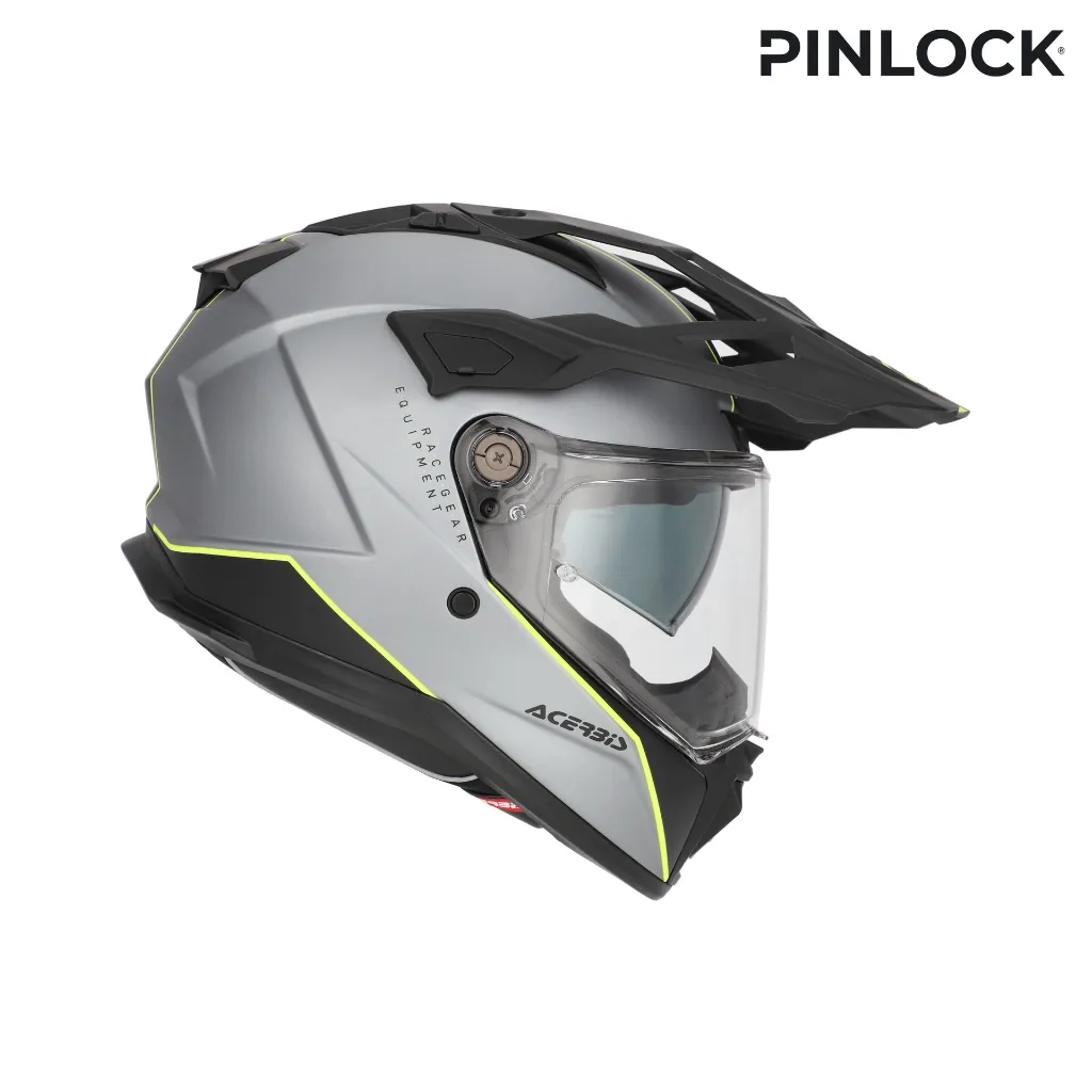 Casco Acerbis Attack Gris Amarillo - imagen 4