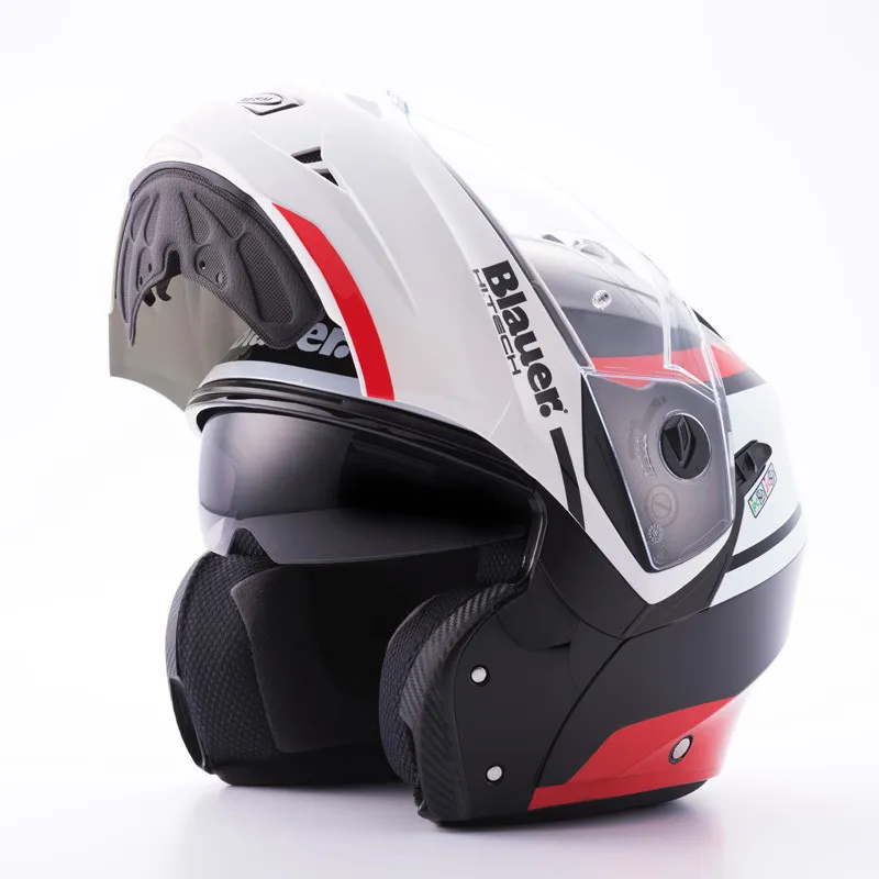 Casco Modular Blauer Sky 2 Negro Rojo Blanco - imagen 1