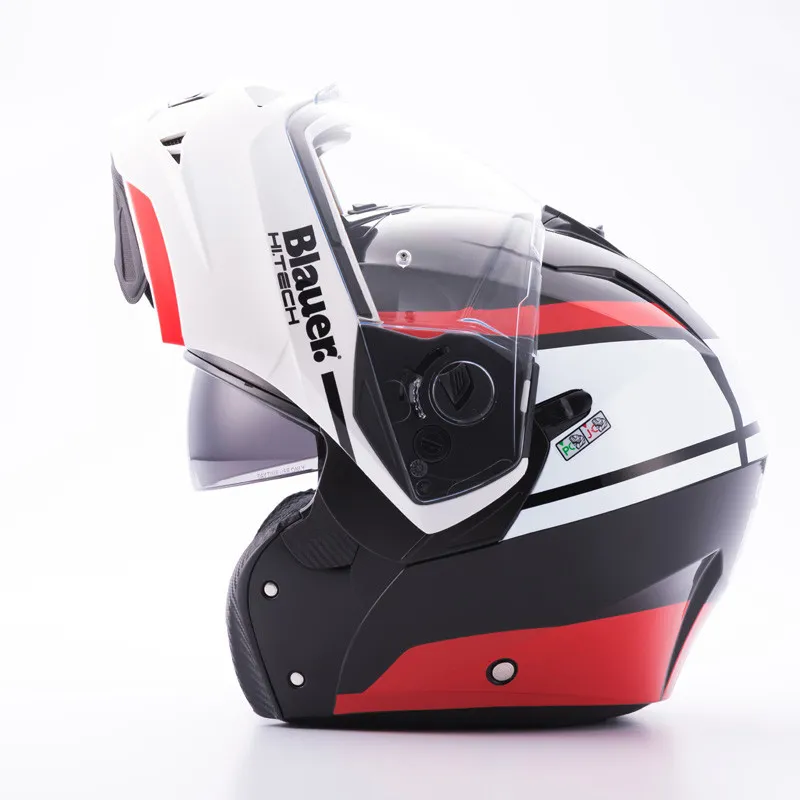 Casco Modular Blauer Sky 2 Negro Rojo Blanco - imagen 2