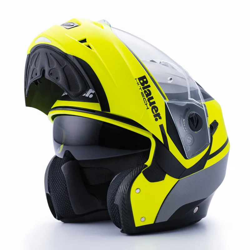 Casco Modular Blauer Sky 2 Titanium Mate Amarillo Negro - imagen 1