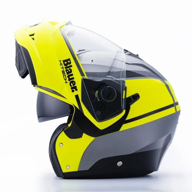 Casco Modular Blauer Sky 2 Titanium Mate Amarillo Negro - imagen 3