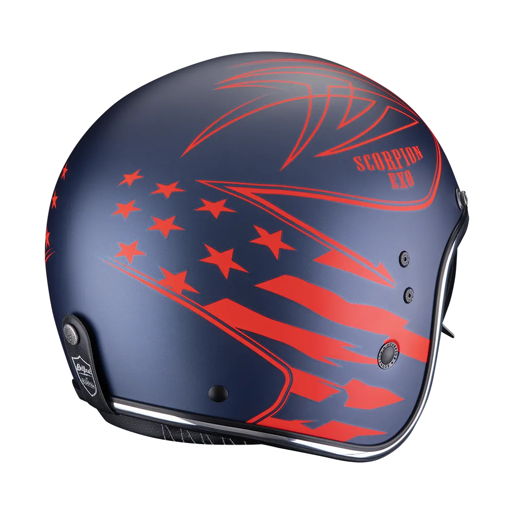 Casco Scorpion Belfast Evo Dawg Azul Mate-Rojo - imagen 1