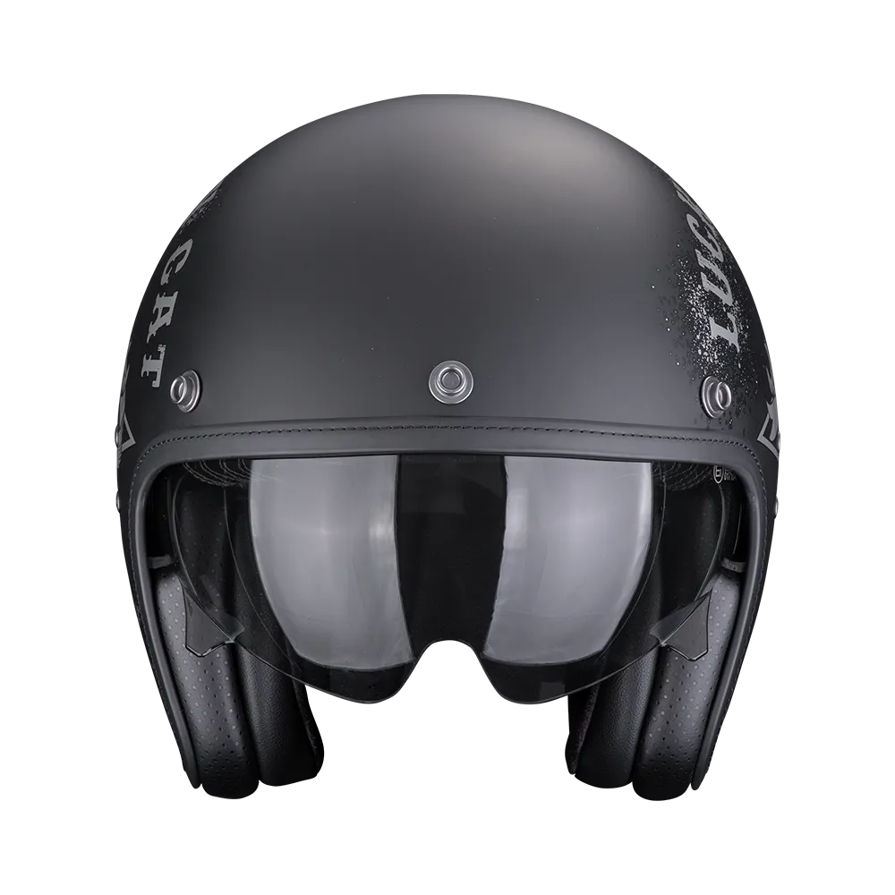Casco Scorpion Belfast Evo Hangar Negro Mate-Plata - imagen 2