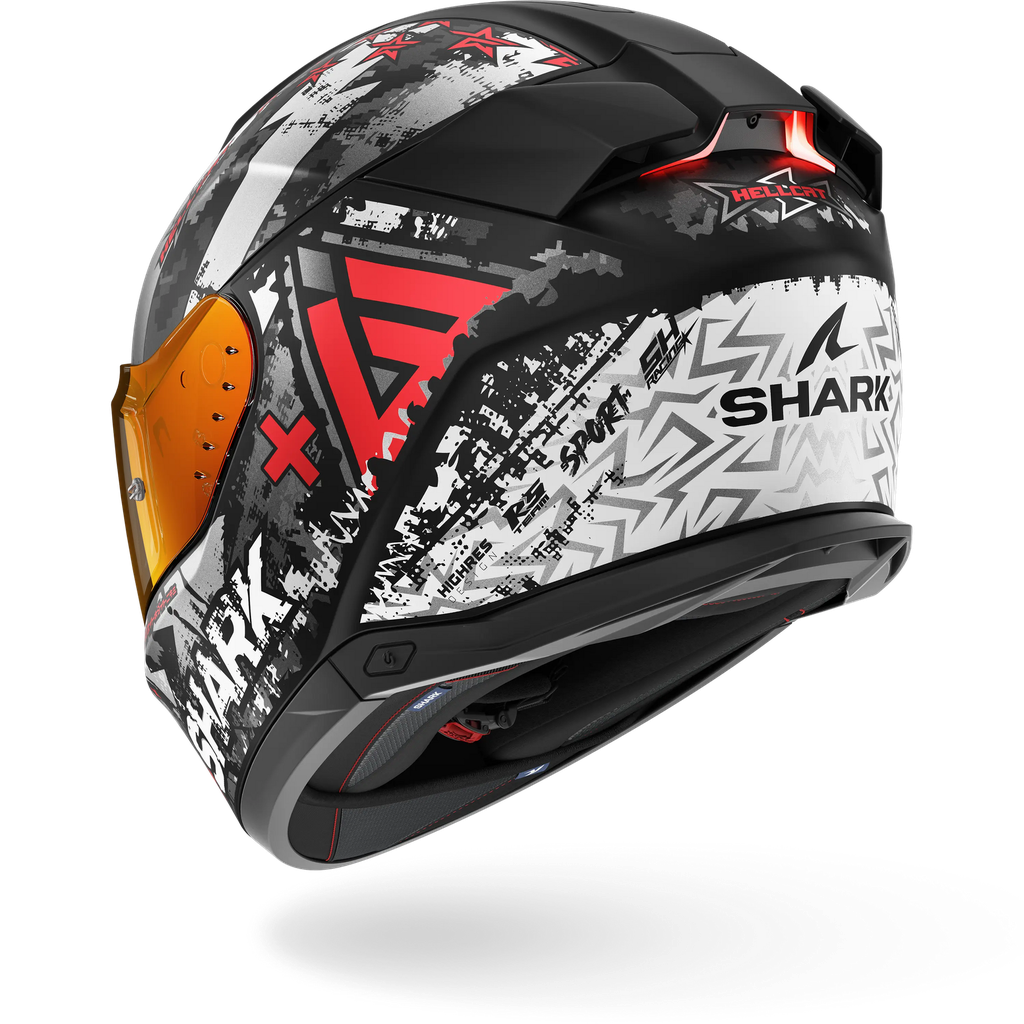 Casco Shark Skwal I3 Hellcat Negro Mate KUR - imagen 4