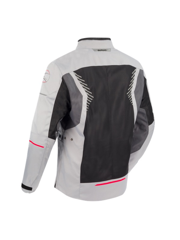 Chaqueta Bering Bakundu Gris Negro Rojo - imagen 1