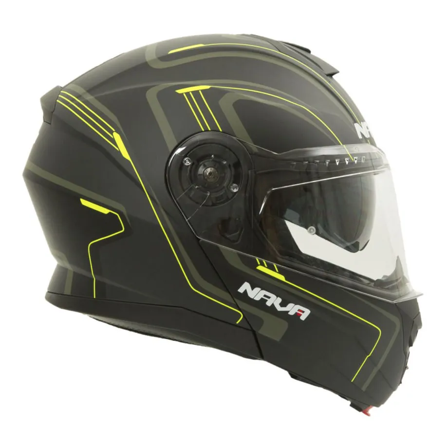 Casco Modular Nava Sprint Negro Mate y Fluor - imagen 1