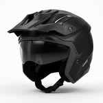 Casco Trial Unik Link DV Blueza negro mate rojo - imagen 1