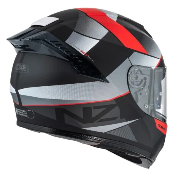 Casco Integral NZI Eurus 4 Stream Duo Vanguard Negro y Antracita y Rojo y Tinted S Mate - imagen 1