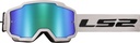 LS2 Charger Motocross Goggle, White for Men