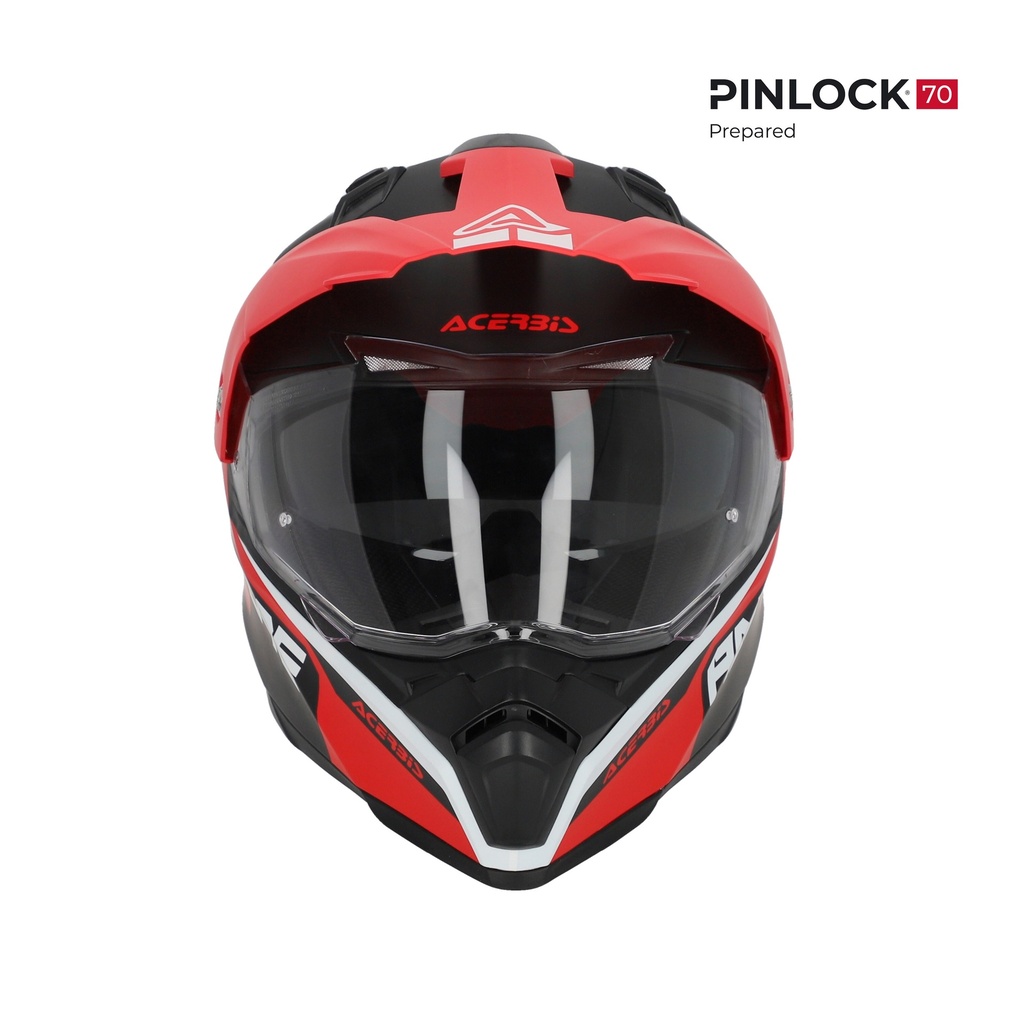 Casco Acerbis FLIP 2206 Gris Rojo - imagen 1