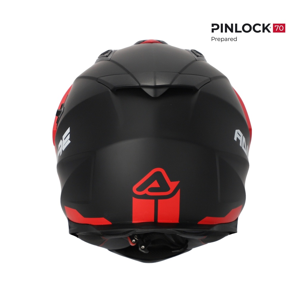 Casco Acerbis FLIP 2206 Gris Rojo - imagen 3