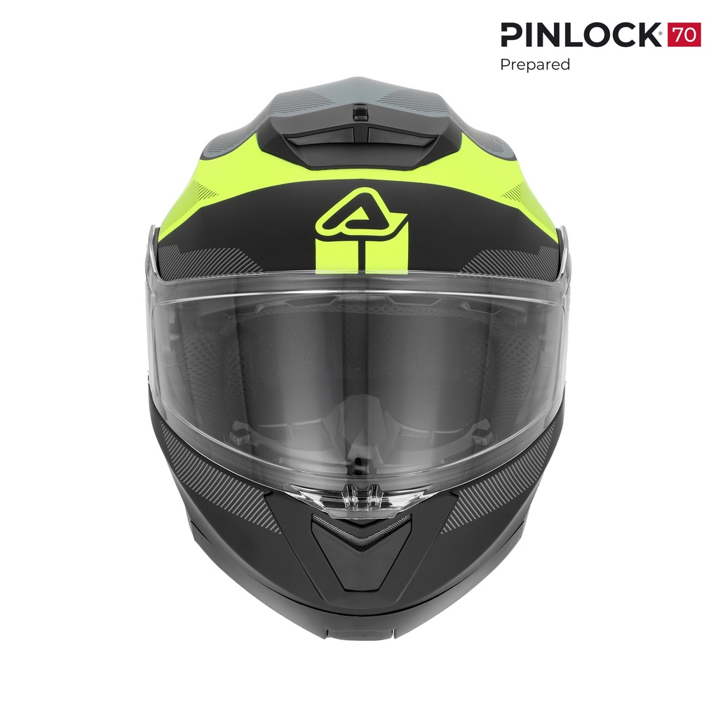 Casco Acerbis SEREL 2206 Negro Amarillo Flúo - imagen 2