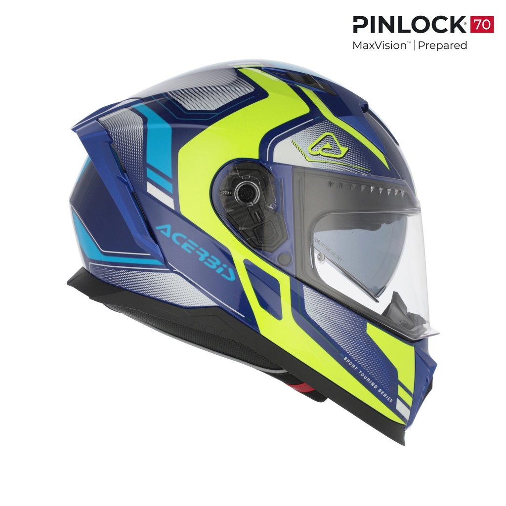 Casco Acerbis X-WAY GRAPHIC Azul Amarillo - imagen 2