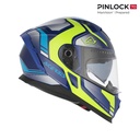 Casco Acerbis X-WAY GRAPHIC Azul Amarillo - imagen 2