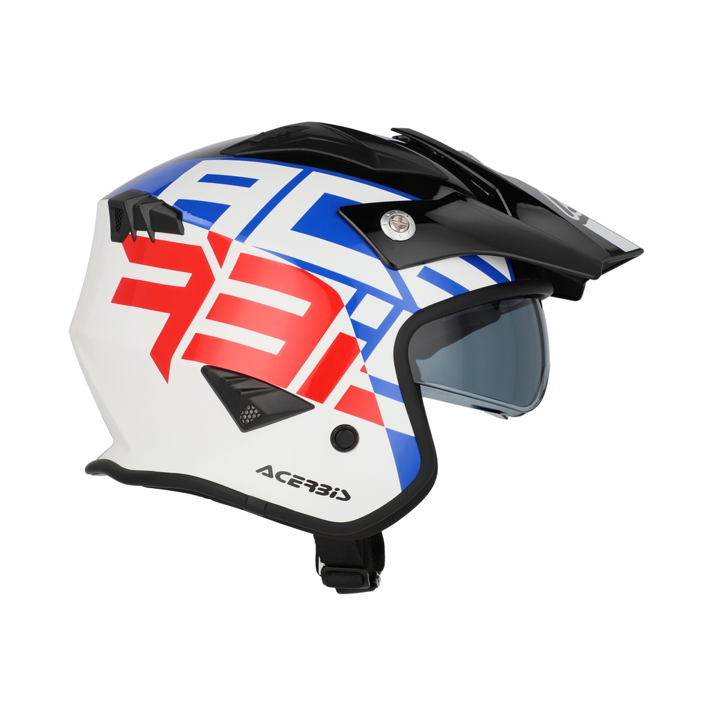 Casco Acerbis JET ARIA Gráfico Blanco Azul Rojo - imagen 1