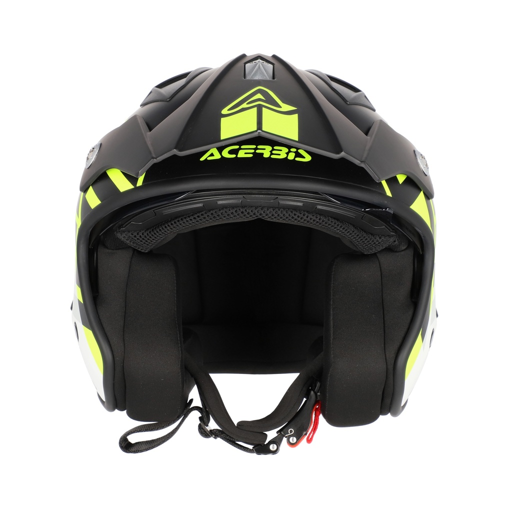 Casco Acerbis Jet Aria Graphic Negro Amarillo Fluor - imagen 2