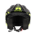 Casco Acerbis Jet Aria Graphic Negro Amarillo Fluor - imagen 2