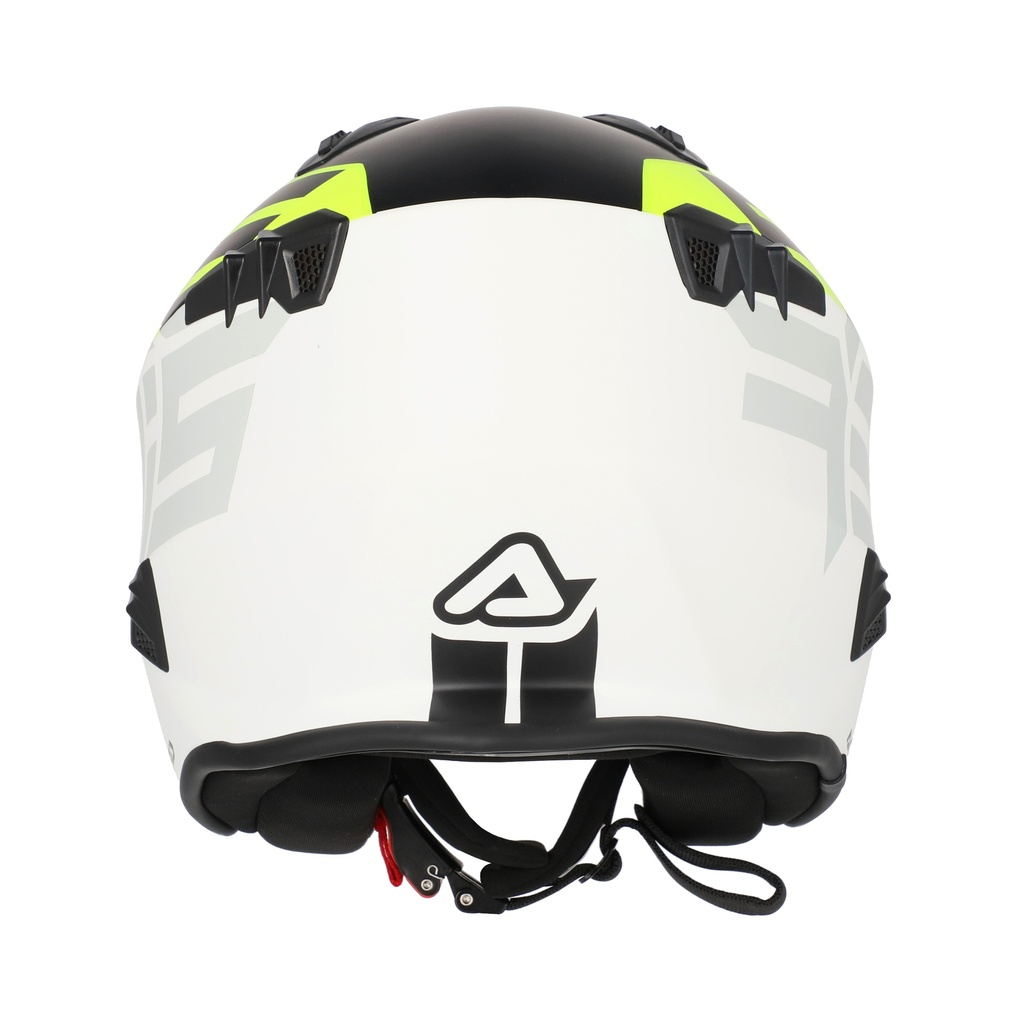 Casco Acerbis Jet Aria Graphic Negro Amarillo Fluor - imagen 3