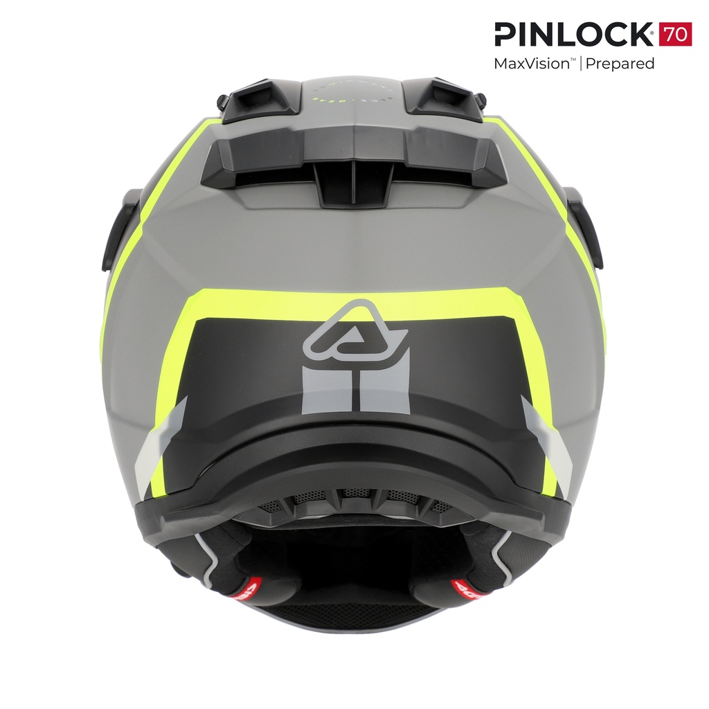 Casco Acerbis ATTACK Negro Amarillo Flúo - imagen 2