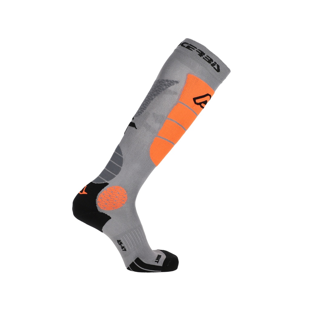 Calcetines Acerbis MX Impact Ventilados Gris Naranja - imagen 1