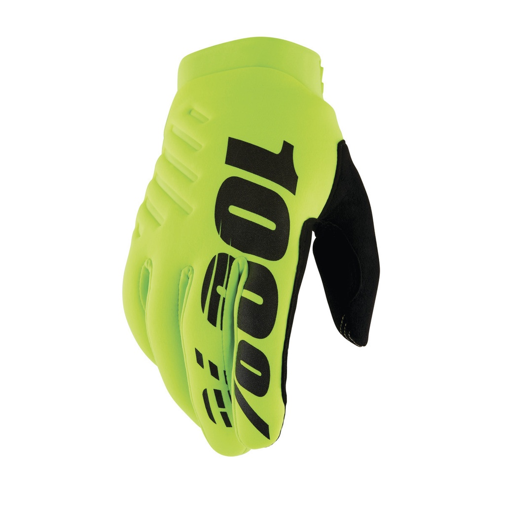 [1000400008] Guantes 100% Brisker Youth Amarillo Fluor (S)