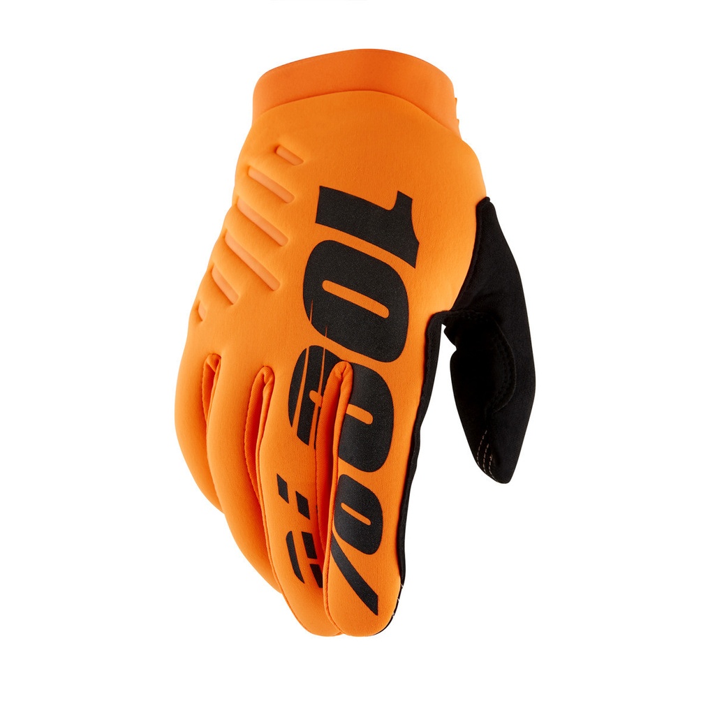 [1000400004] Guantes 100% Brisker Youth Naranja Fluor / Negro (S)
