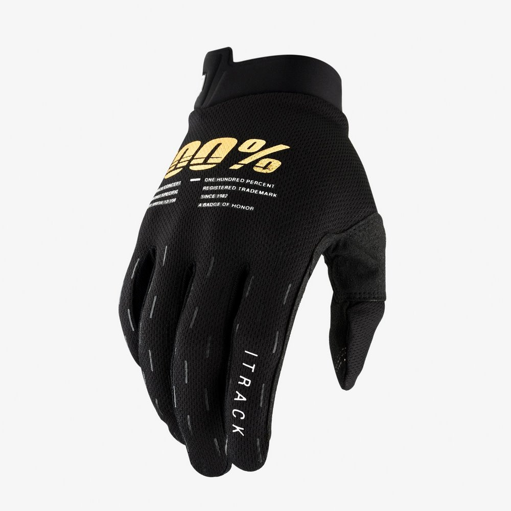 Guantes 100% Itrack Negro ·