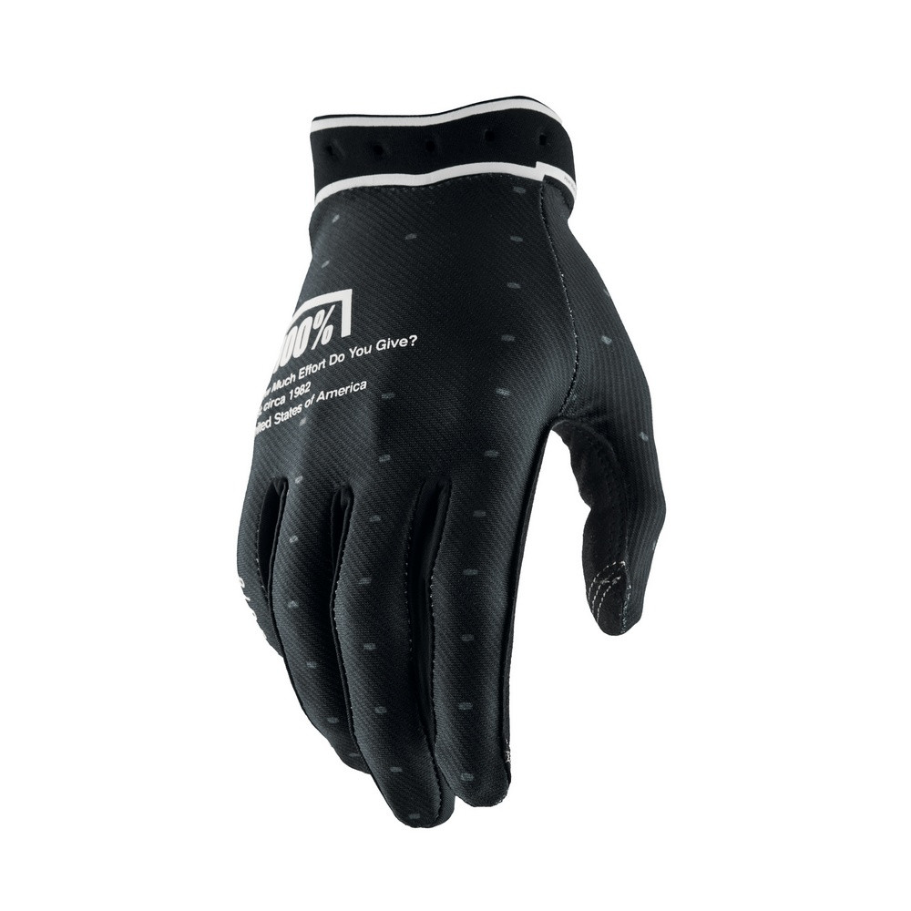 [1004600001] Guantes 100% Ridefit M2 Negro (S)