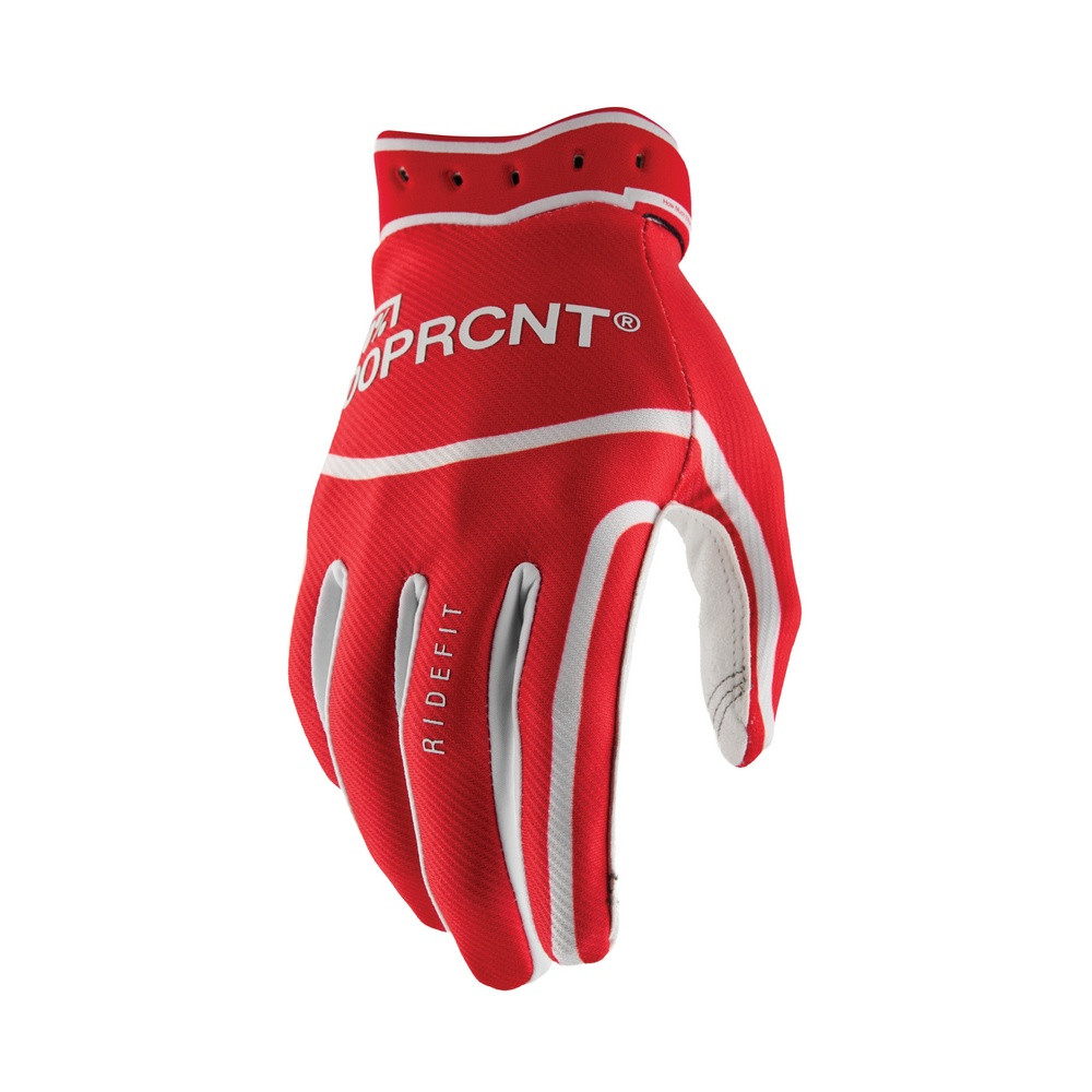 Guantes 100% Ridefit M2 Blanco / Rojo