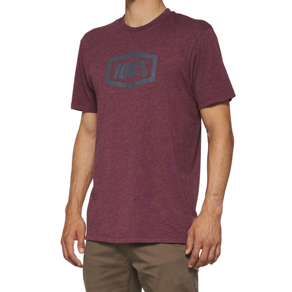 Camiseta 100% Icon Granate ·