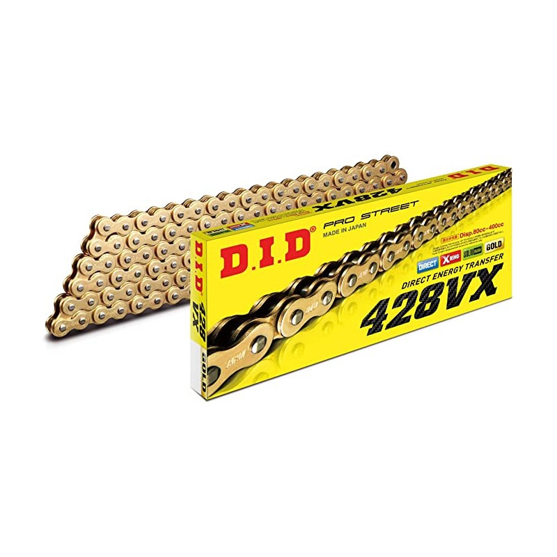 CADENA DID 428VX x 124 ZB ORO / NEGRO