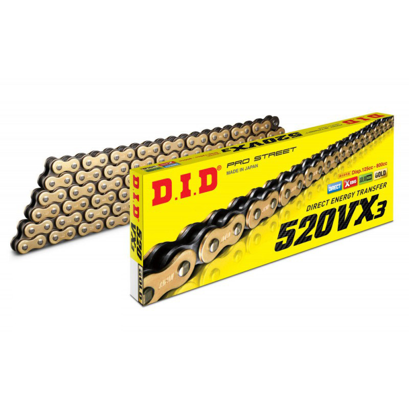 Cadena DID 520VX3 x 96 ZB Oro/Negro