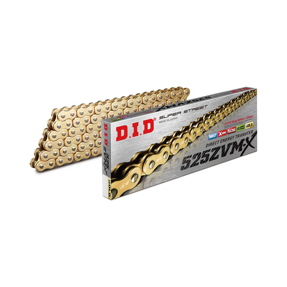 [CD525ZVMX2112G] CADENA DID 525ZVM-X2 x 112 ZB ORO / ORO