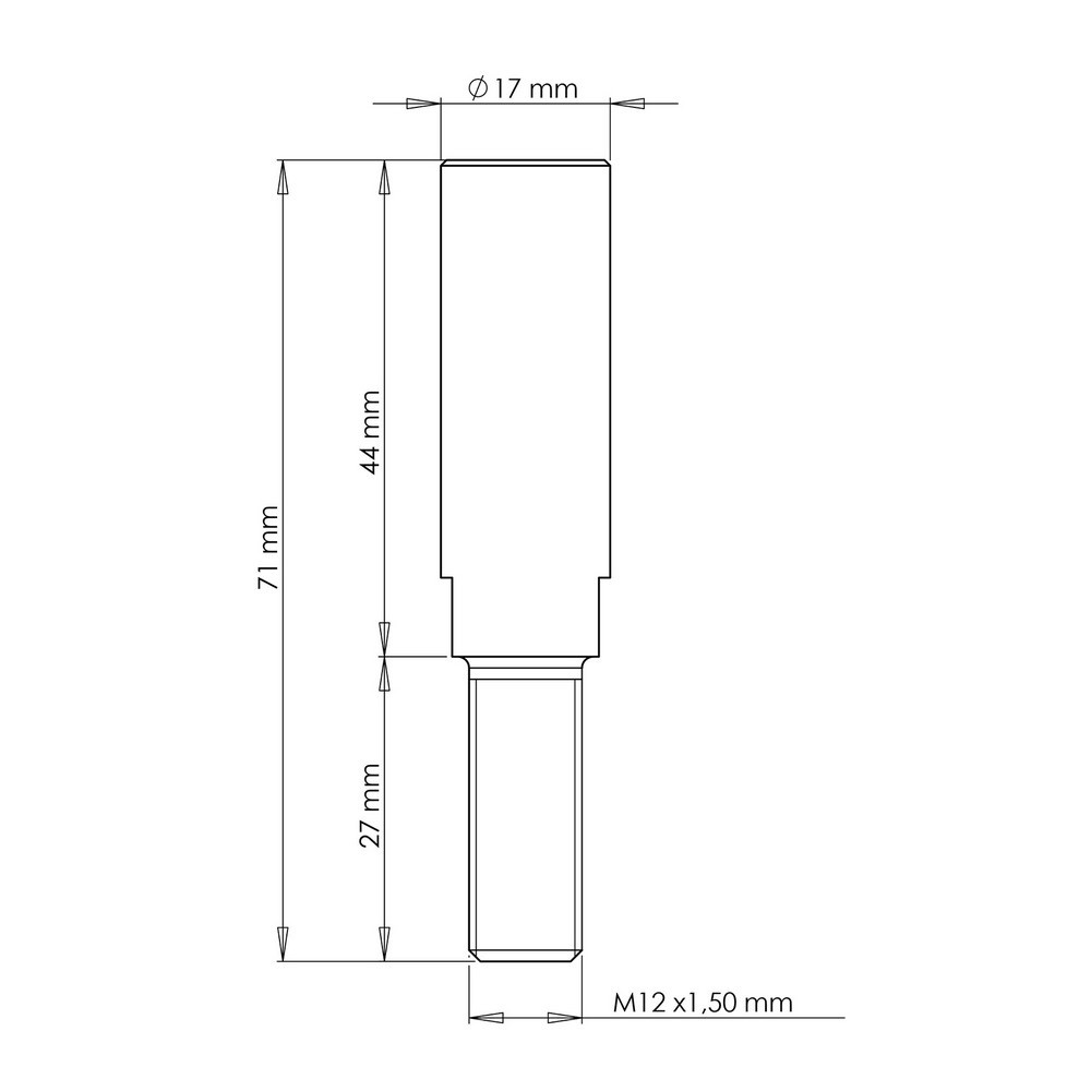 Kit Tornillos Crosspro Espaciador Rueda M12 X 1.50mm 45mm 8uds