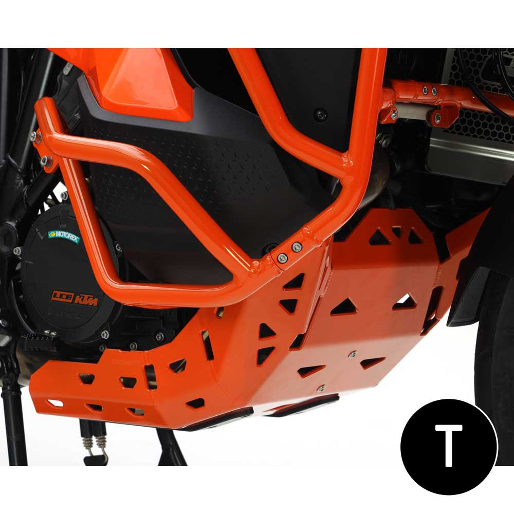 [2CP09000750005] Cubre Carter Crosspro Aluminio KTM 1290 Super Adventure R / 21-25 Negro T