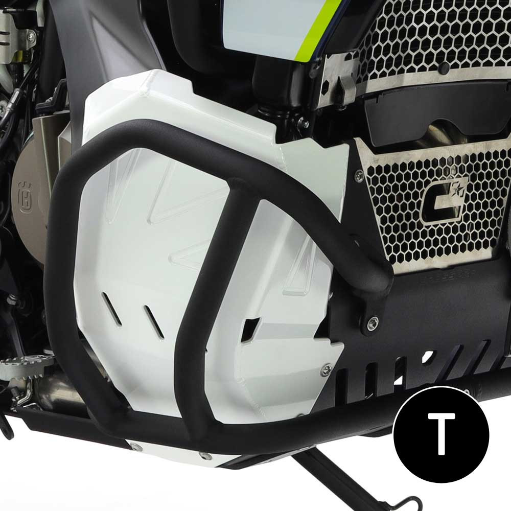 [2CP09000910505] Cubre Carter Crosspro Aluminio Husqvarna Norden Expedition 23-25 Negro T / Negro T