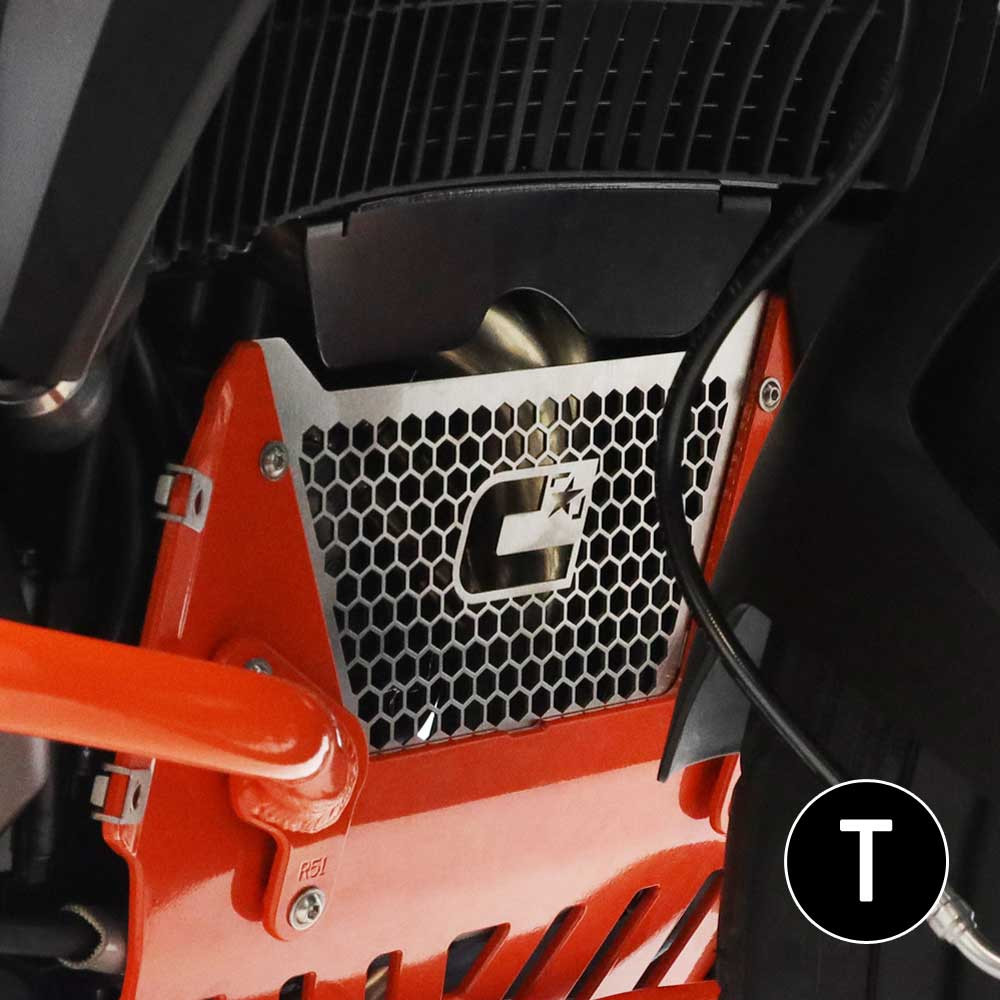 [2CP0900A510005] Protector Colectores Crosspro Husqvarna Norden 22-25 / KTM Adv 20-25 / Adv 21-25 Negro T