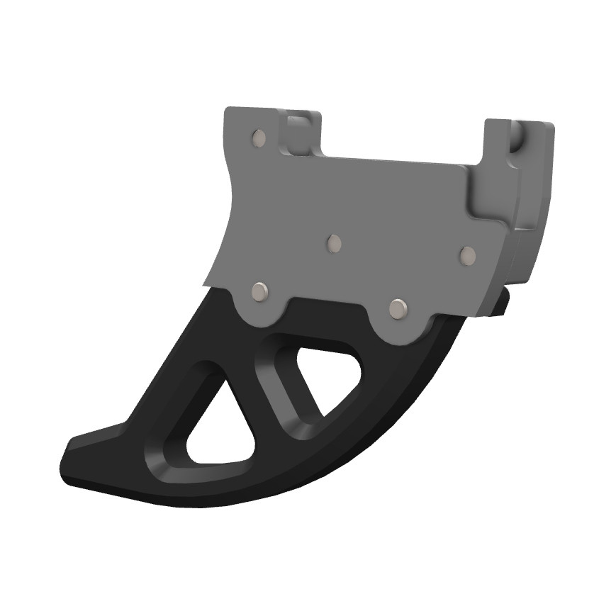 [2CP09202400301] Protector Disco Freno Trasero Crosspro Aluminio / Dtc Triumph Tf250-x / Tf250-e 24-25 Plata / Negro